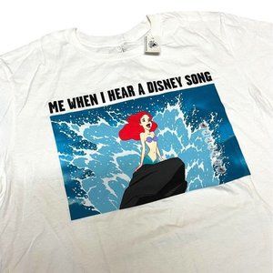 Disney Parks Adult L Little‎ Mermaid T-Shirt Disney Songs Novelty Movie Princess